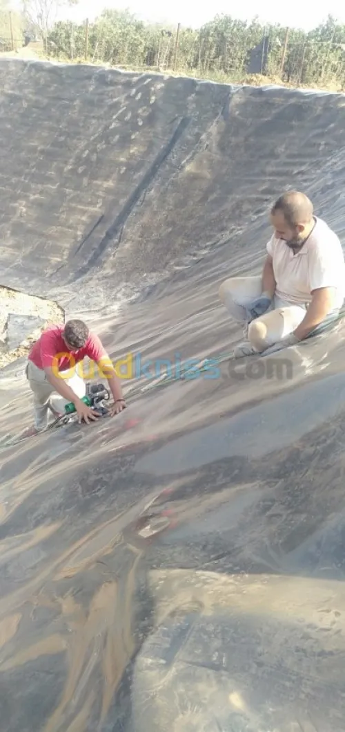 Geomembrane geocomposites, géotextiles