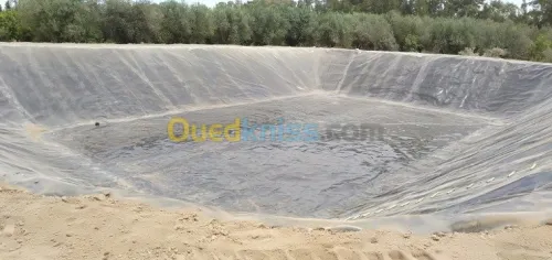 Geomembrane geocomposites, géotextiles