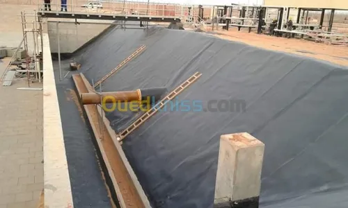 Geomembrane geocomposites, géotextiles
