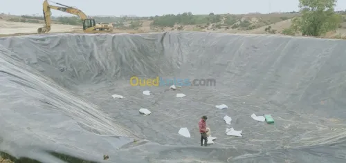 Geomembrane geocomposites, géotextiles