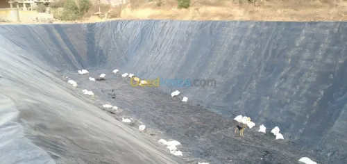 Geomembrane geocomposites, géotextiles