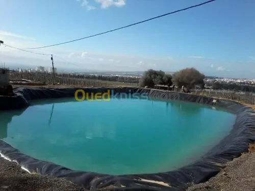 Geomembrane geocomposites, géotextiles