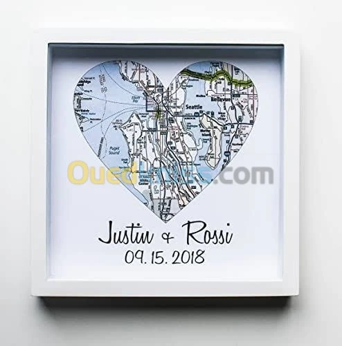 cadre decoratif avec cartes maps 