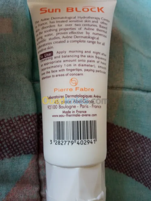 Crème solaire Avène