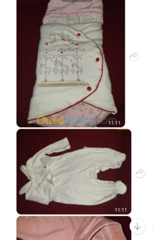 Trousseau vêtements bébé 