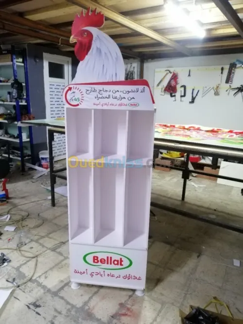 Fabrication des présentoirs 