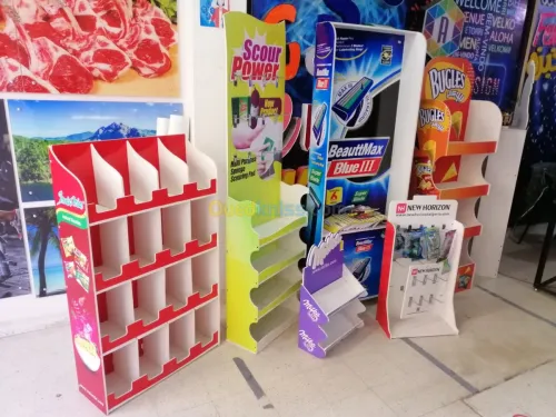 Fabrication des présentoirs 