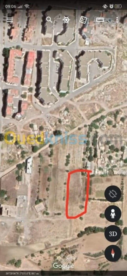 Vente Terrain Tipaza Ahmar el ain