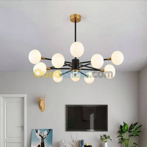 Pose des lustres et tringles 