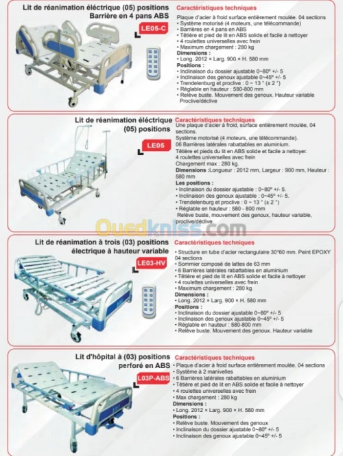 Lit médicalisé D'hôpital pro