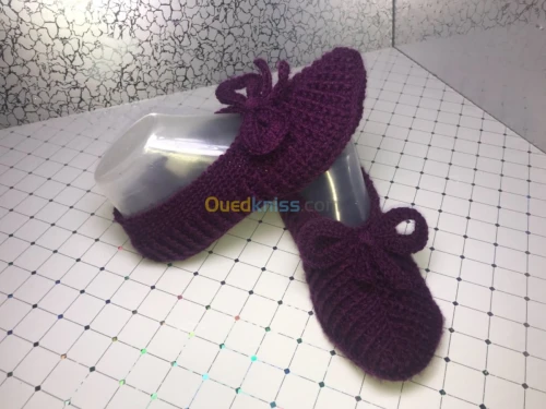Chaussons artisanaux en laine 