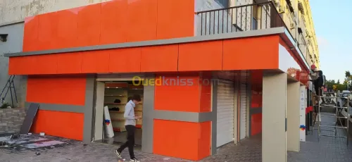 Habillage façade mure rideau alucobond