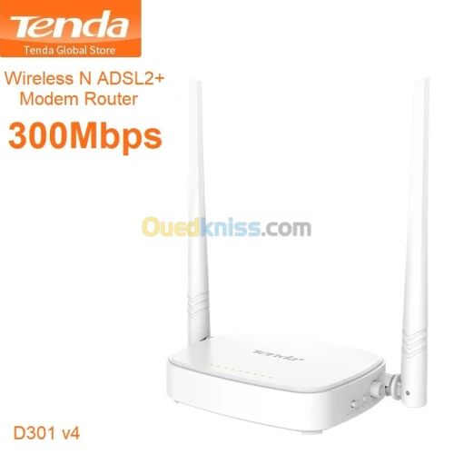 MODEM/ROUTEUR TENDA  D301 V4  300 MBPS