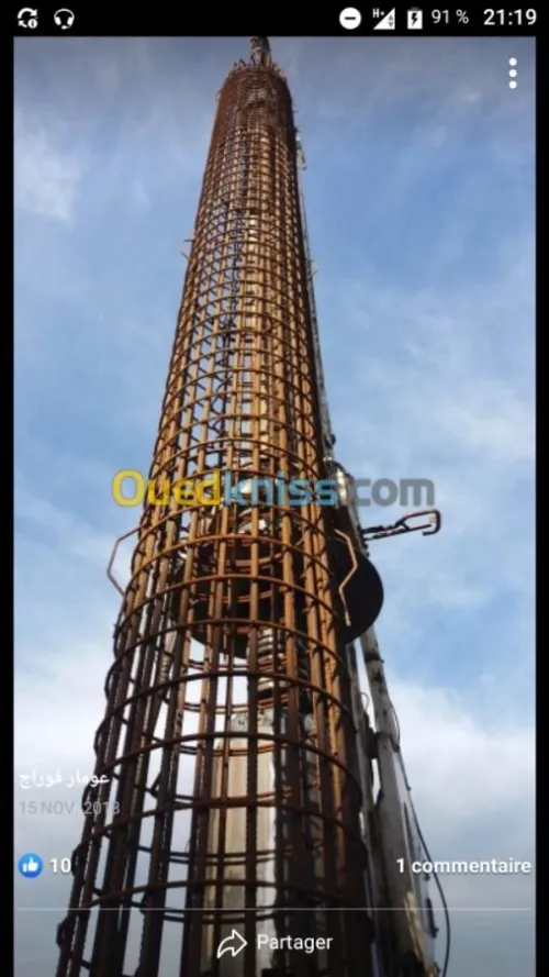 Fourrage des pieux et micropieux