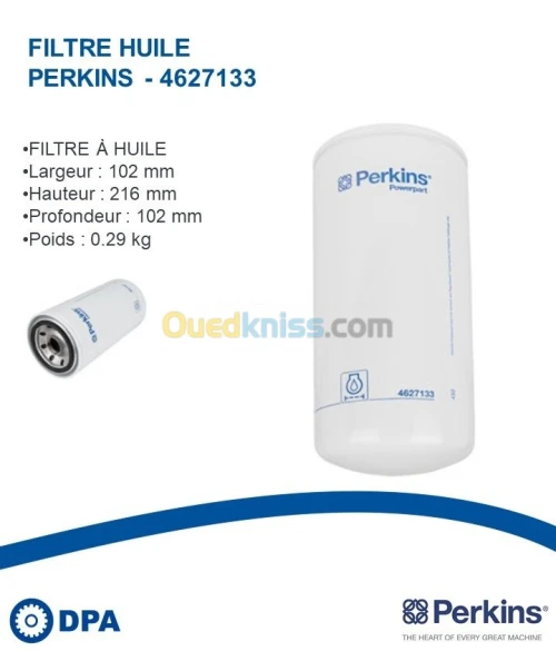 Filtre a huile d'origine Perkins 