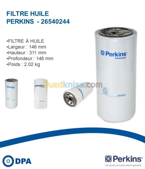 Filtre a huile d'origine Perkins 