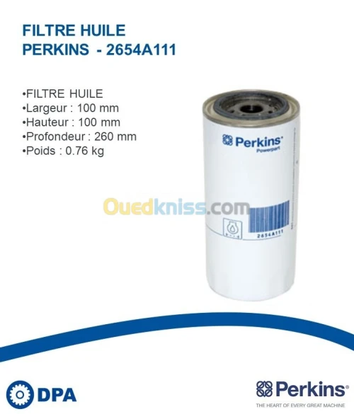 Filtre a huile d'origine Perkins 
