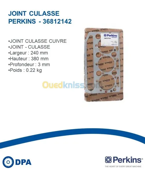 Joint de culasse d'origine Perkins