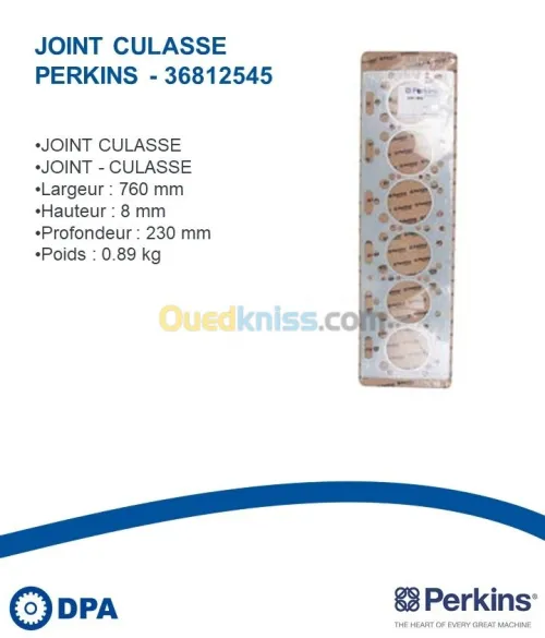 Joint de culasse d'origine Perkins