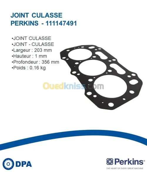 Joint de culasse d'origine Perkins