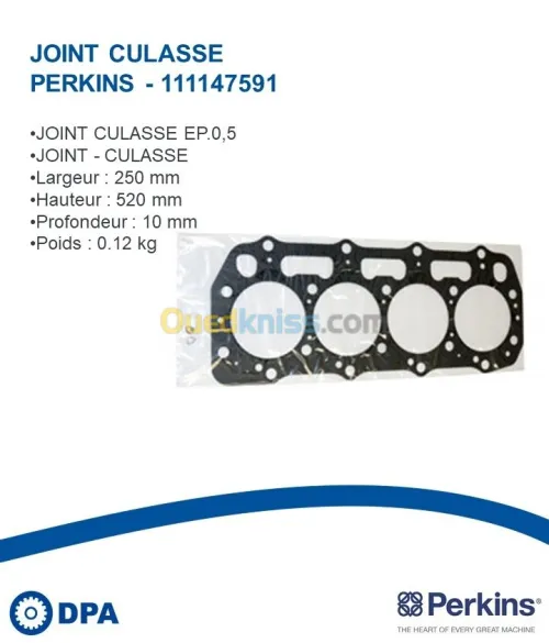 Joint de culasse d'origine Perkins