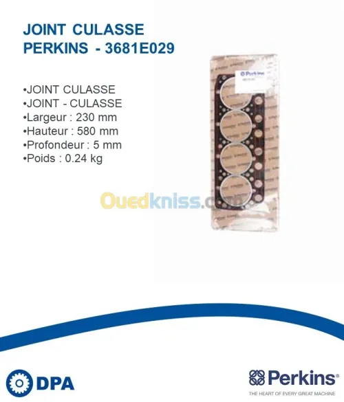 Joint de culasse d'origine Perkins