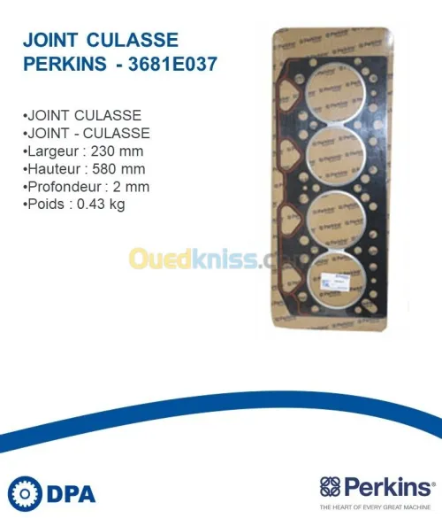 Joint de culasse d'origine Perkins