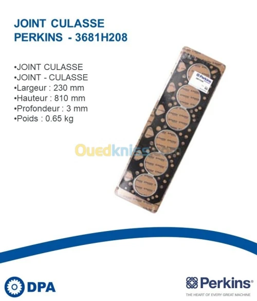 Joint de culasse d'origine Perkins