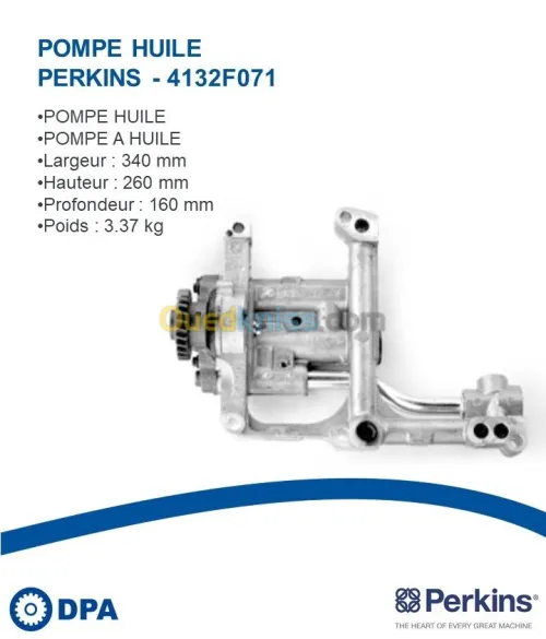 Pompe a huile d'origine Perkins