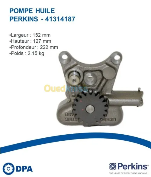 Pompe a huile d'origine Perkins