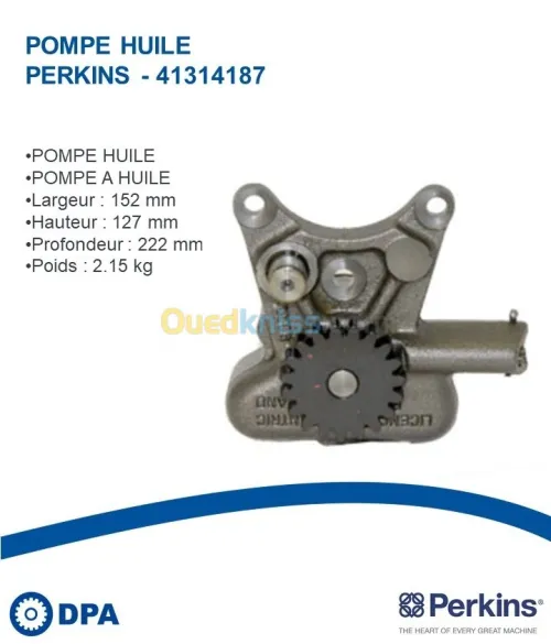 Pompe a huile d'origine Perkins