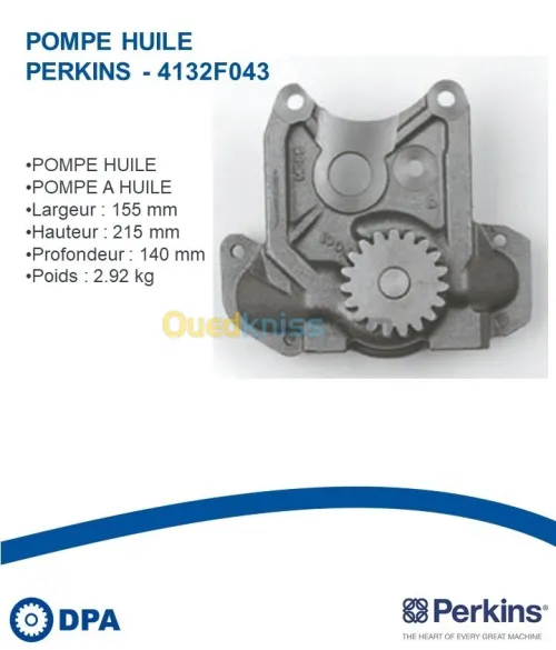 Pompe a huile d'origine Perkins