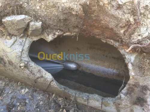 Débouchage conduite vidange fosse 9