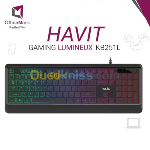  Clavier LUMINEUX KB251L 