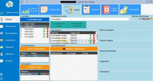 GESTION CABINET  OU CLINIQUE MEDICAL 