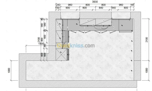 conception cuisine équipée dressing 