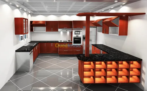 conception cuisine équipée dressing 