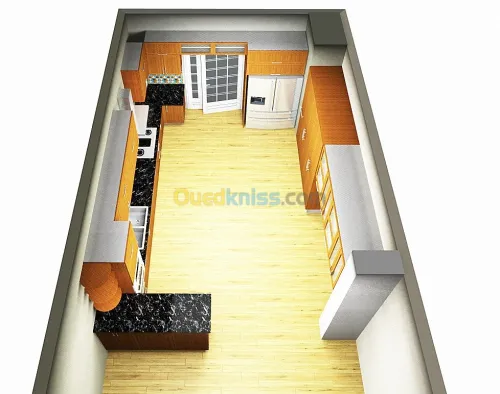 conception cuisine équipée dressing 