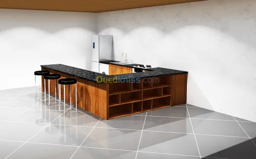 conception cuisine équipée dressing 