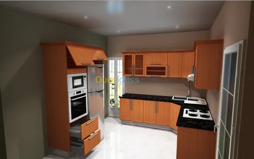 conception cuisine équipée dressing 