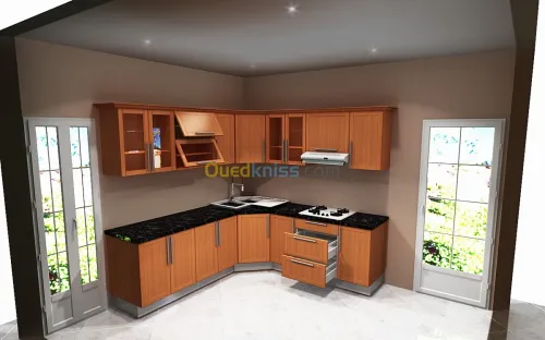 conception cuisine équipée dressing 