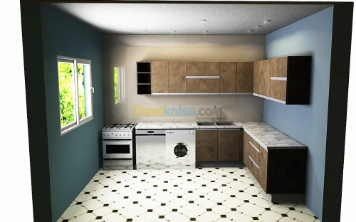 conception cuisine équipée dressing 