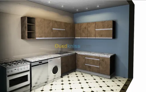 conception cuisine équipée dressing 