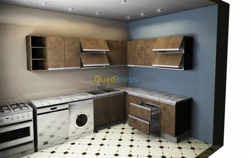 conception cuisine équipée dressing 