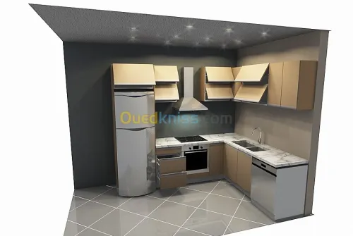 conception cuisine équipée dressing 