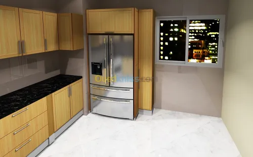 conception cuisine équipée dressing 