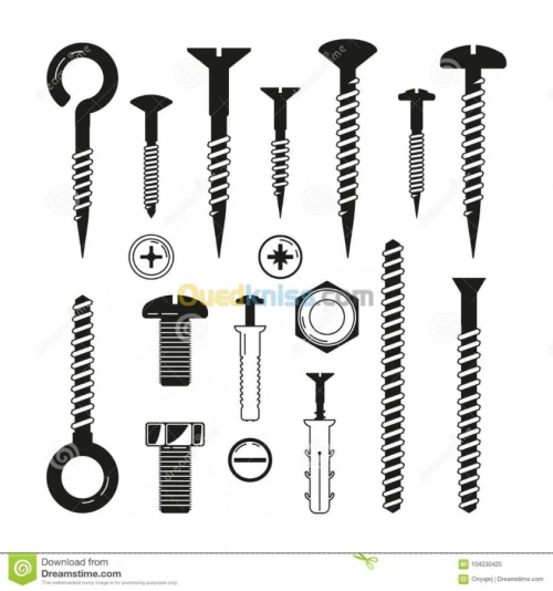 VIS TIGE FILETEE ECROU RONDELL BoulonnerieE