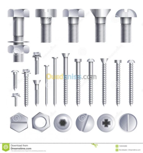 VIS TIGE FILETEE ECROU RONDELL BoulonnerieE