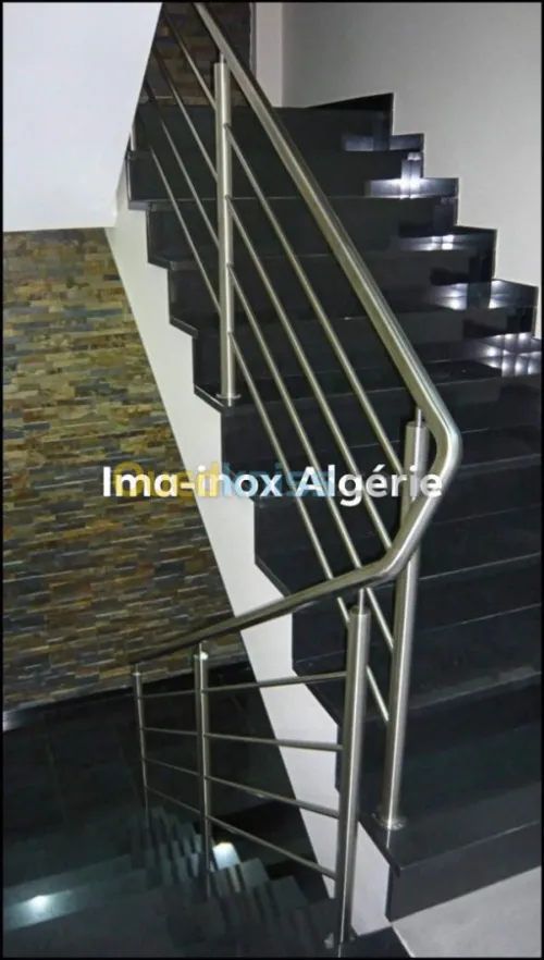 Réalisation des Rampe d'escalier inox