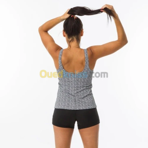 Maillot Decathlon de bain de natation femme 1 pièce heva tankini mipy noir